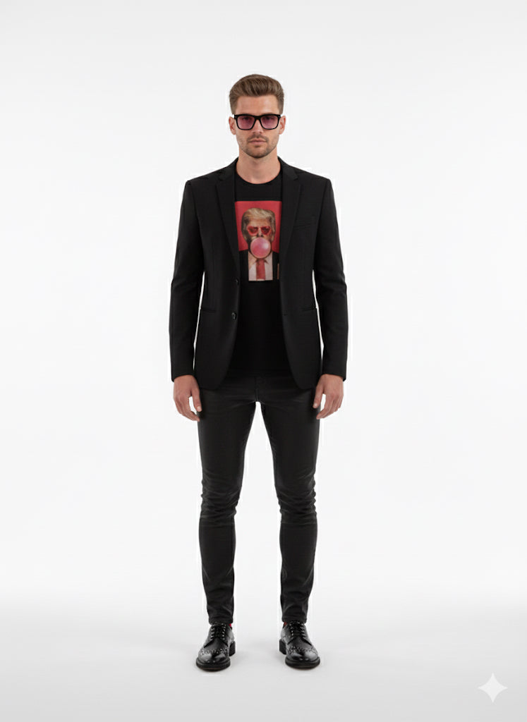 Camiseta unisex negra "The Bubblegum Boss"